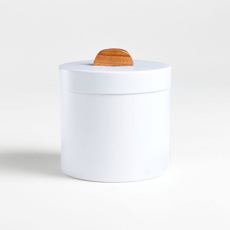 CRATE & BARREL - Contenedor Shaillee en Acero  