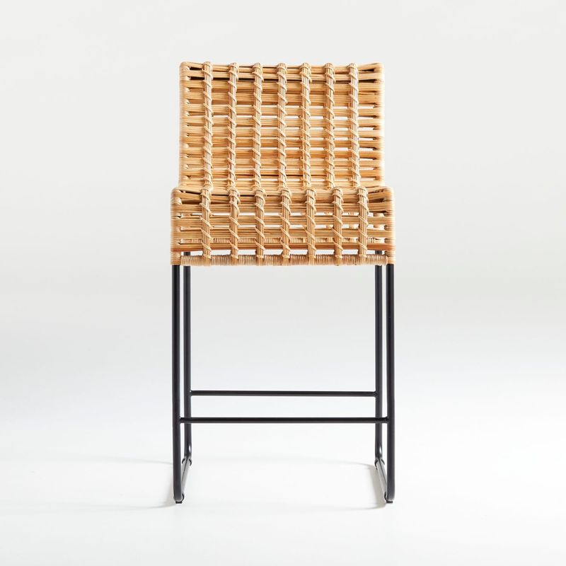 CRATE & BARREL - Silla de Bar Chaparral Ratán