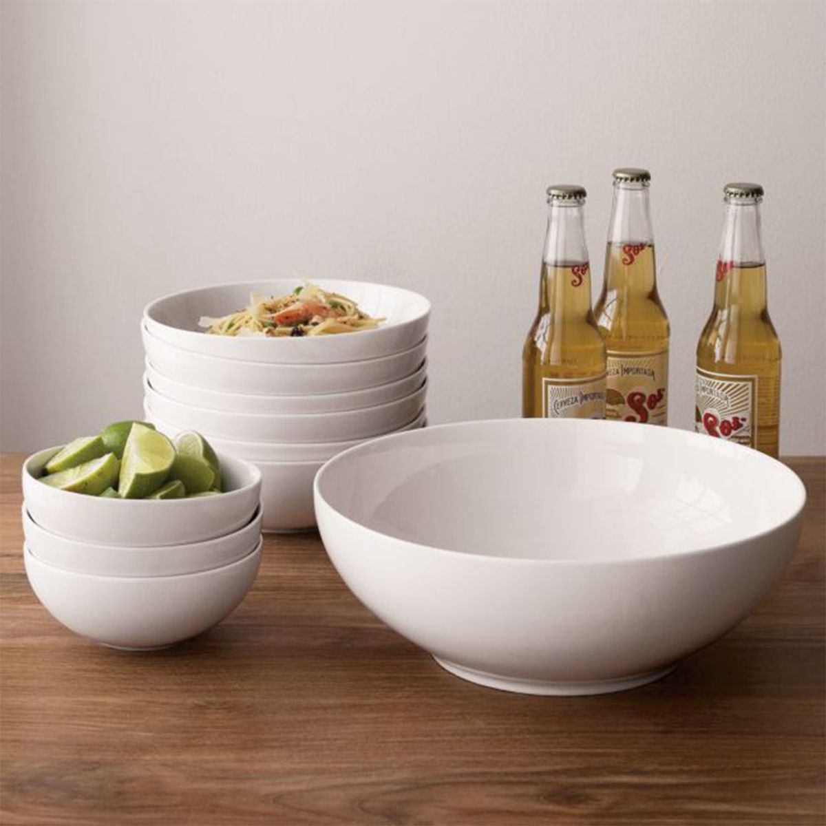 CRATE & BARREL - Bowl Bistro en Porcelana 20 cm x 20 cm