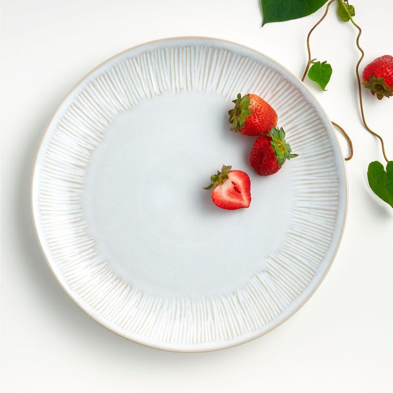 CRATE & BARREL - Plato Principal Dover en Gres Blanco 27 cm