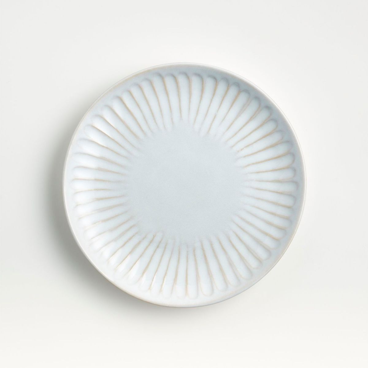 CRATE & BARREL - Plato de Ensalada Dover en Gres Blanco 22 cm