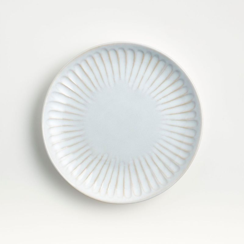 CRATE & BARREL - Plato de Ensalada Dover en Gres Blanco 22 cm