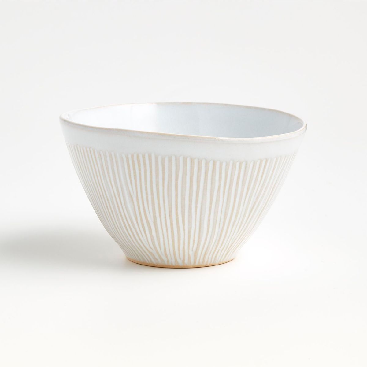CRATE & BARREL - Bowl Dover en Gres Blanco 15 x 8 cm