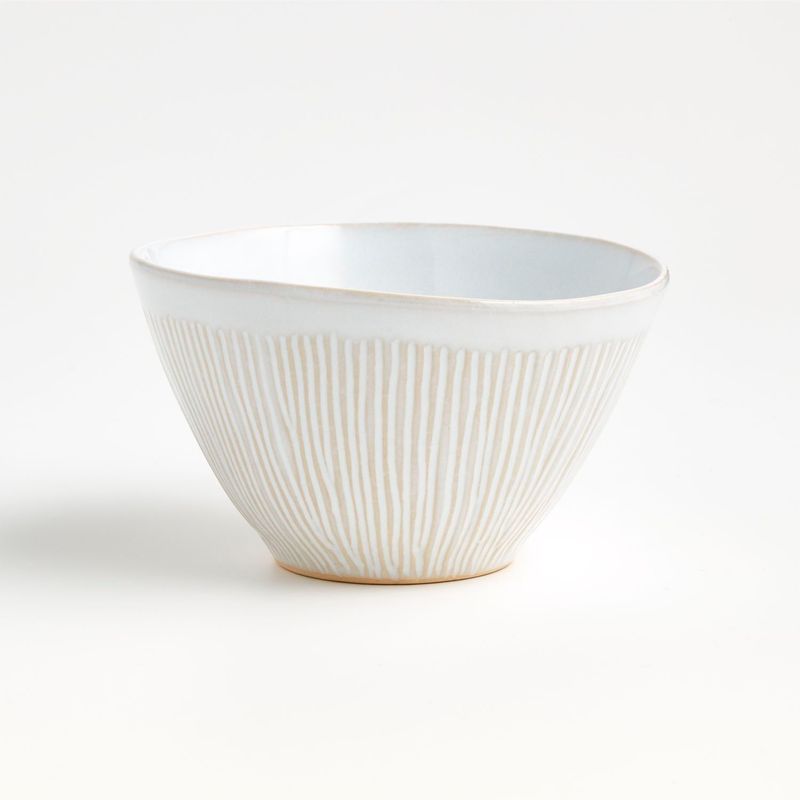 CRATE & BARREL - Bowl Dover en Gres Blanco 15 x 8 cm