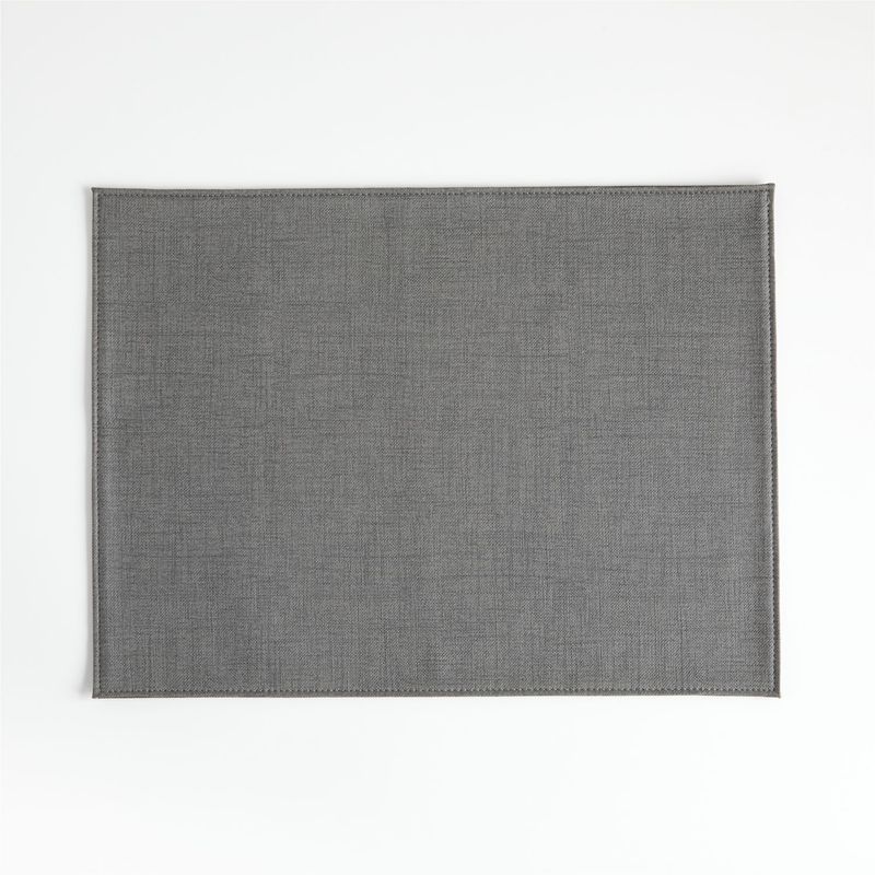 CRATE & BARREL - Individual Shiloh Fácil Limpieza Gris 48 x 36 cm