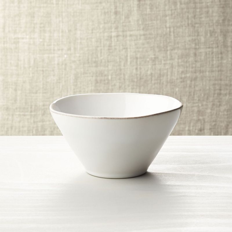 CRATE & BARREL - Bowl Marin en Gres Blanco 15 cm
