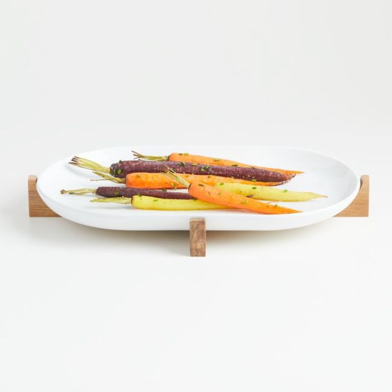 CRATE & BARREL - Bandeja Oven to Table  Gres 28 cm 44 cm