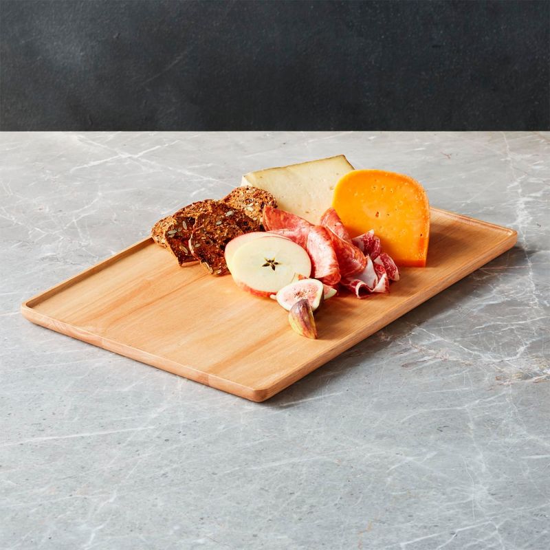 CRATE & BARREL - Bandeja Merge en Madera 27 cm x 41 cm