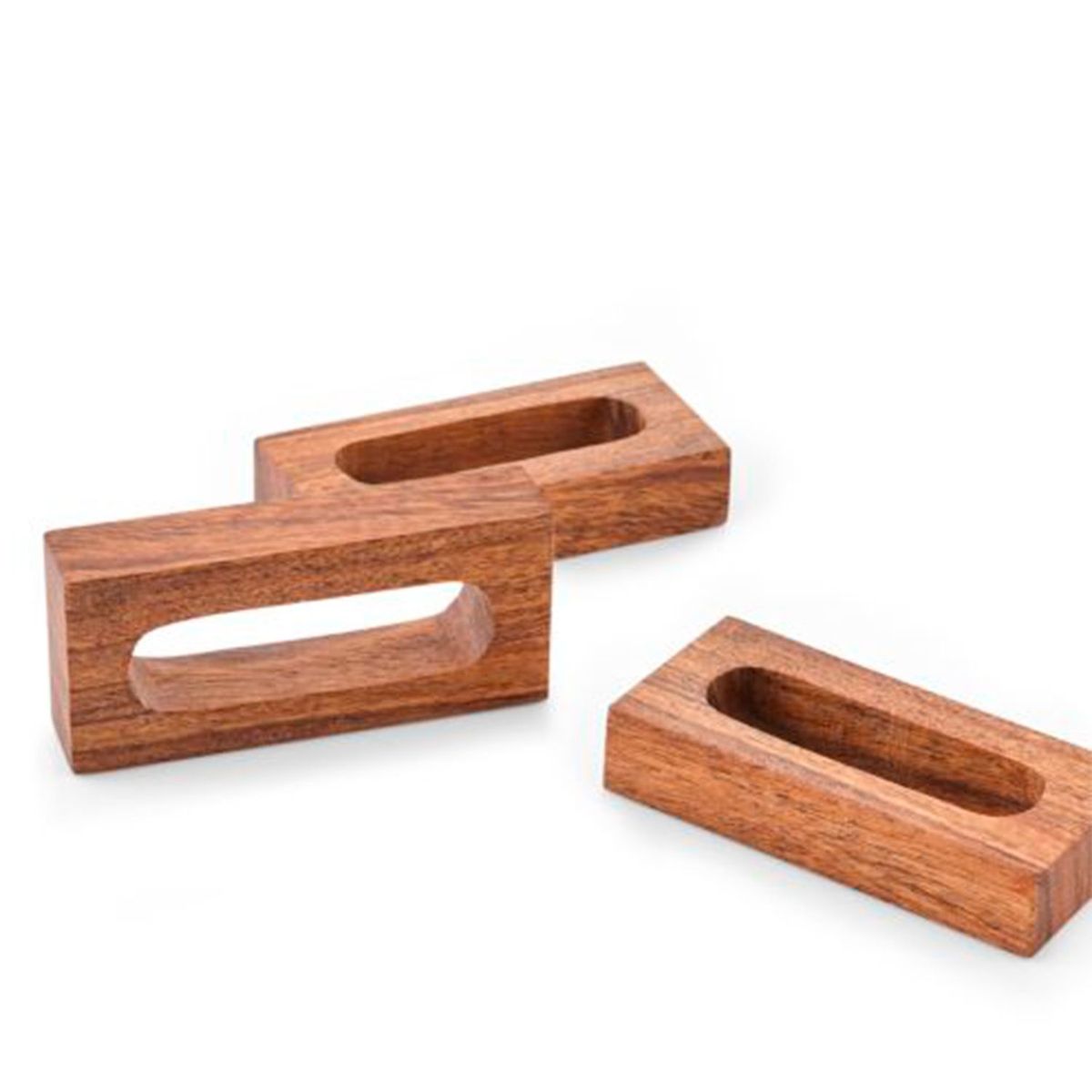CRATE & BARREL - Aro de servilleta Acacia en Madera 8 cm x 4 cm (1 unidad)