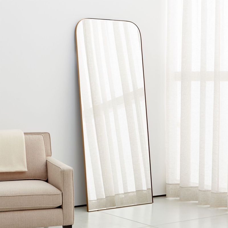 CRATE & BARREL - Espejo de piso Edge Rectangular 193 cm x 81 cm