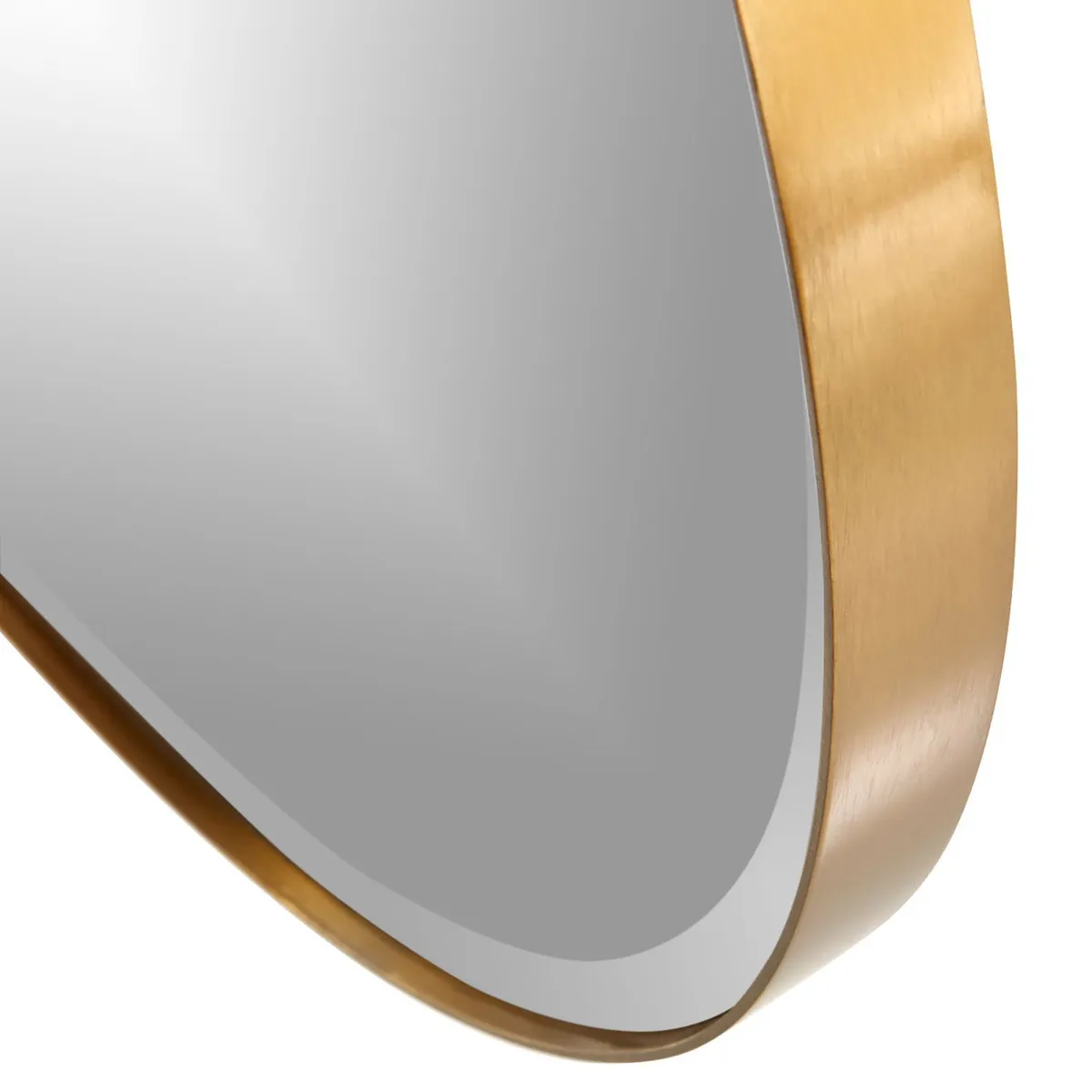 CRATE & BARREL - Espejo de Pared Redondo Edge Dorado 76 cm