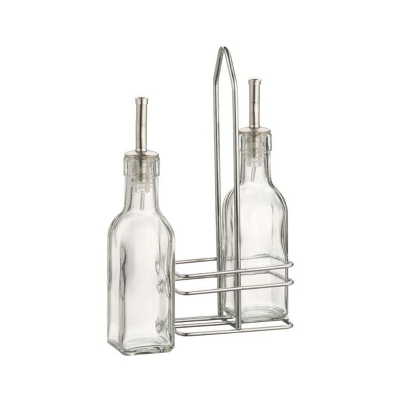 CRATE & BARREL - Aceitera y Vinagrera en Vidrio Set x 2