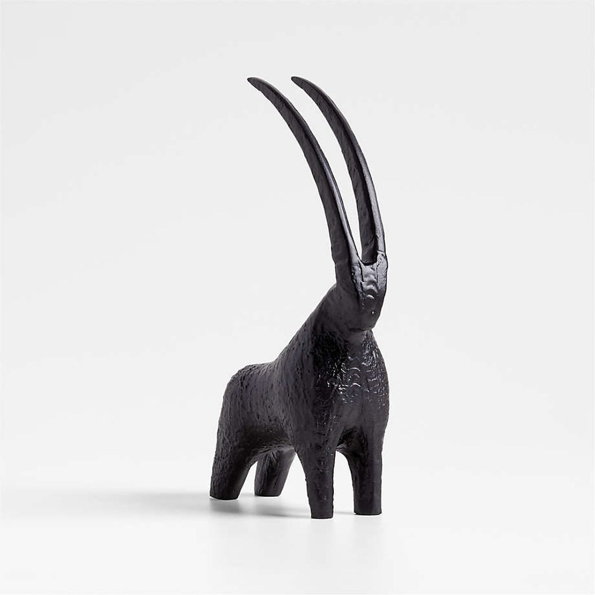 CRATE & BARREL - Adorno GACELA NEGRO Metal 33.02 cm x 19.69 cm