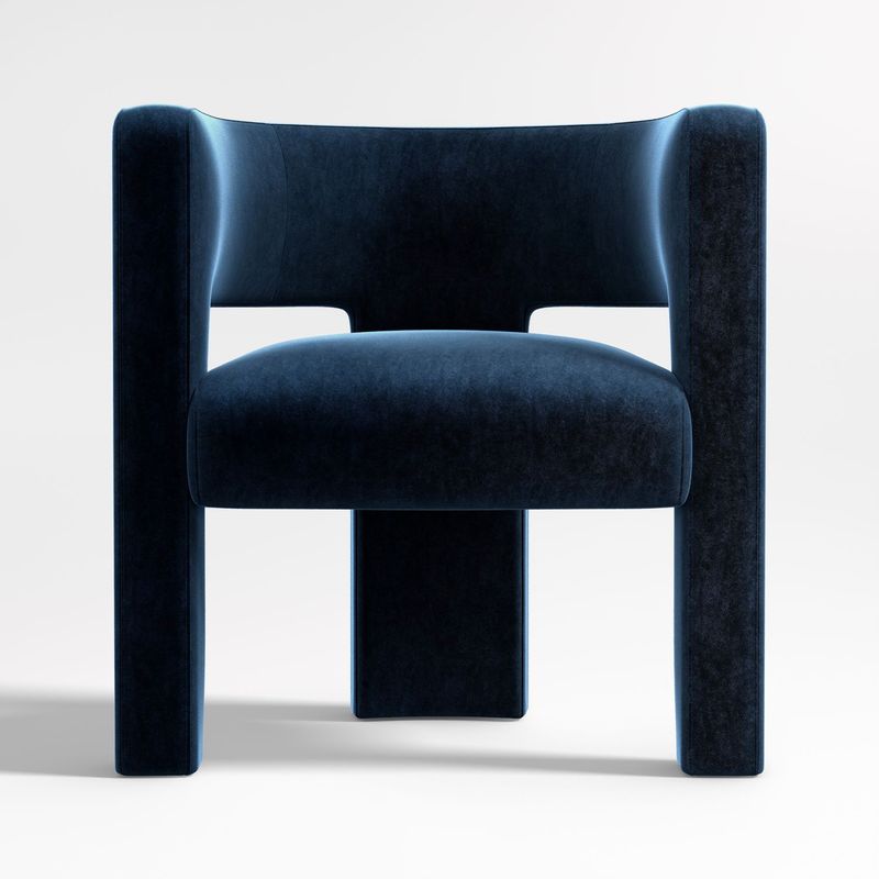 CRATE & BARREL - Poltrona Sculpt Terciopelo