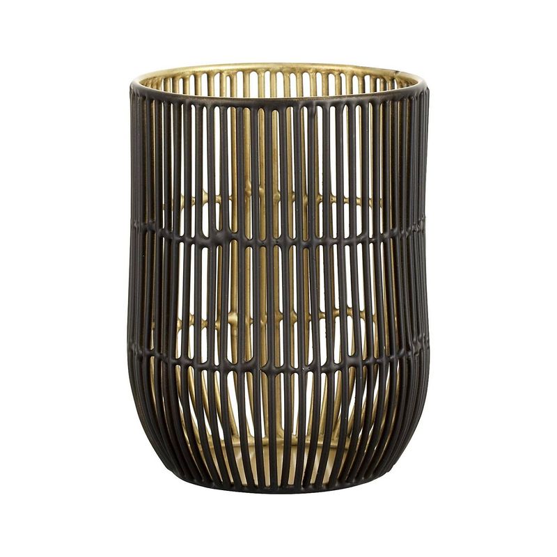 CRATE & BARREL - Porta velas Kent en Hierro 10 cm x 8 cm 