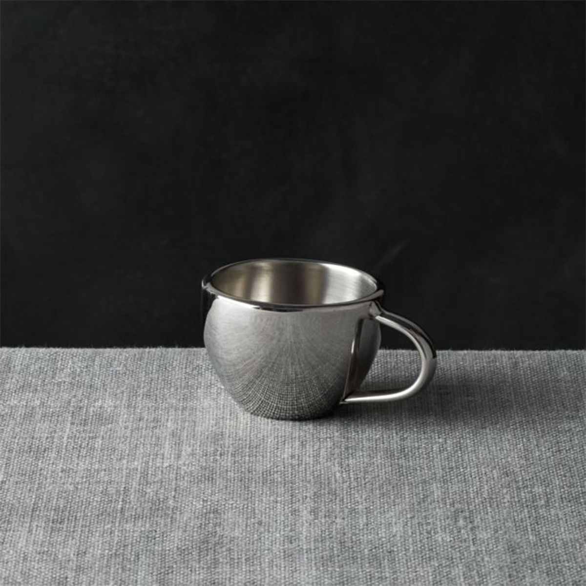 CRATE & BARREL - Mug Acero inoxidable Espresso 7 cm de diámetro x 5 cm de alto