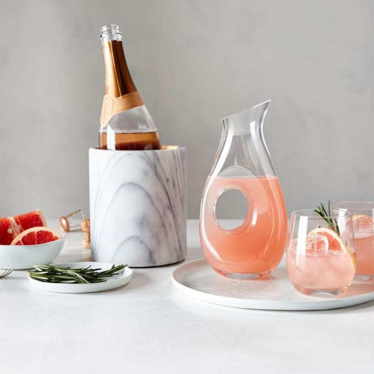 CRATE & BARREL - Vaso corto Marin de Vidrio  13 oz