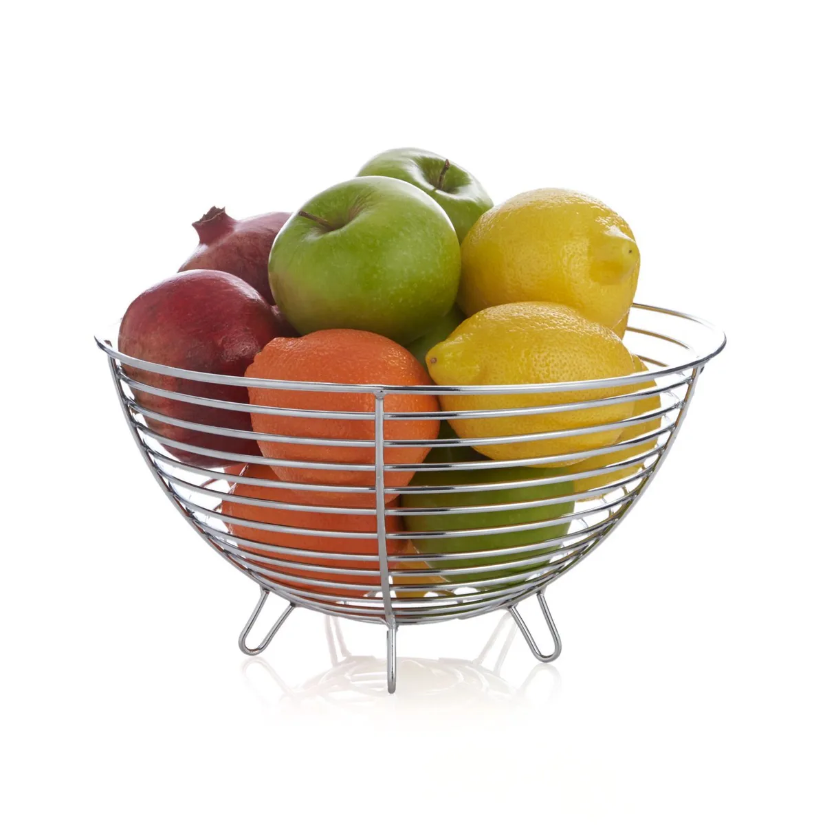CRATE & BARREL - Frutero Carter en Acero Inoxidable 28 cm