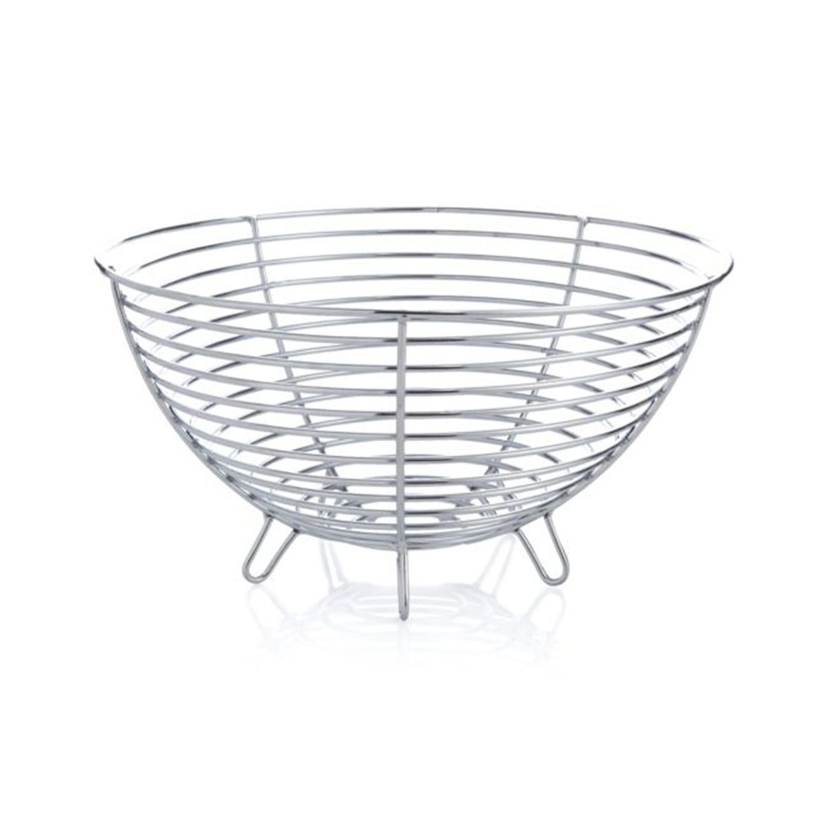 CRATE & BARREL - Frutero Carter en Acero Inoxidable 28 cm