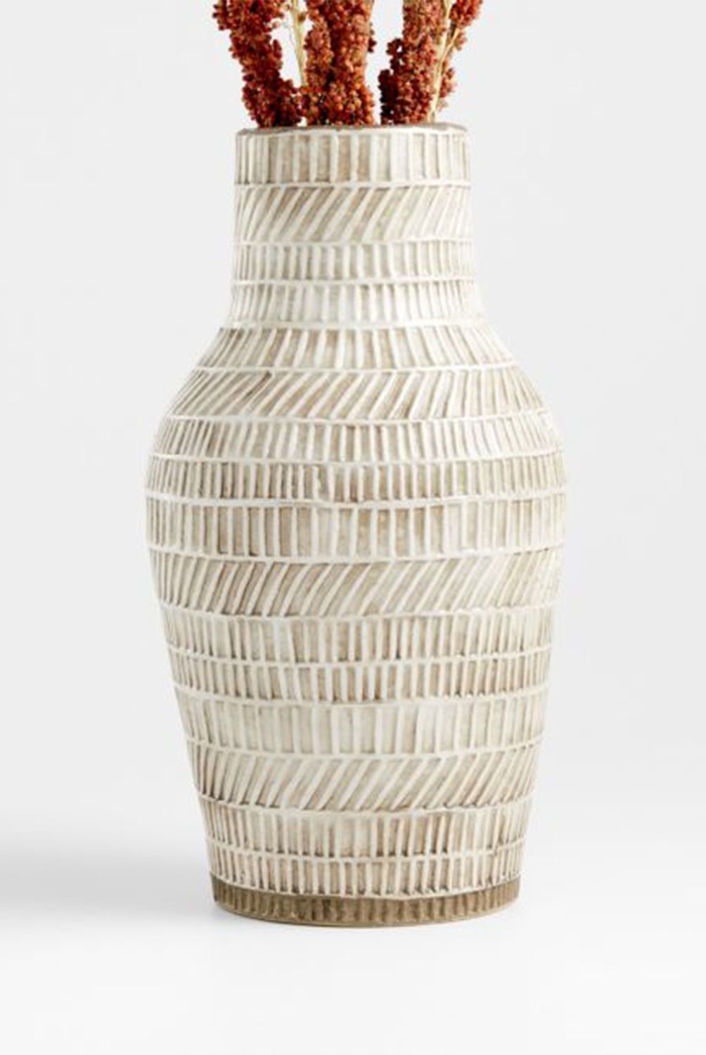 CRATE & BARREL - Jarrón Lati en Cerámica 30 cm x 17 cm 