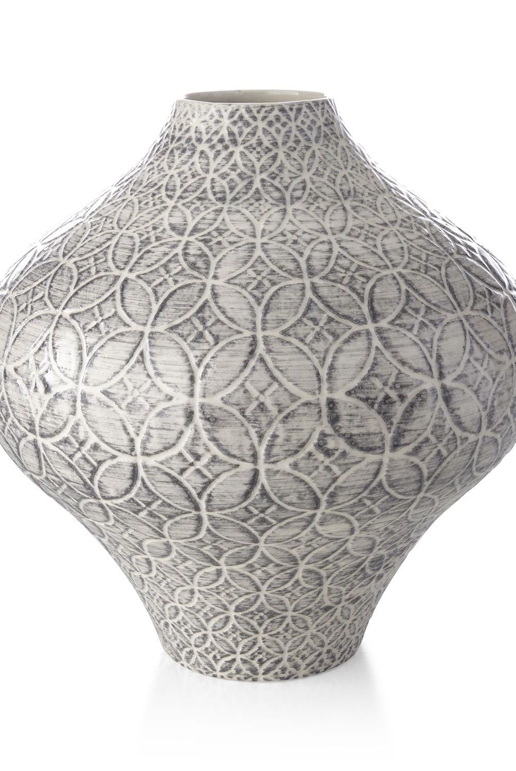 CRATE & BARREL - Jarrón Geo en Cerámica 34 cm x 35 cm 