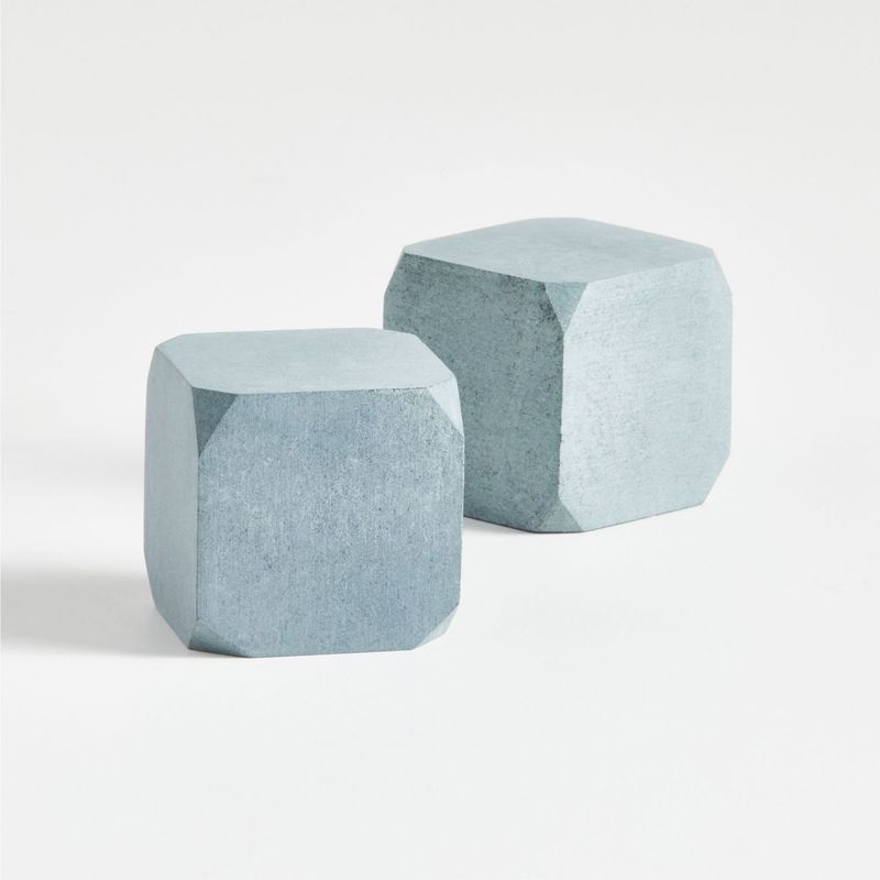CRATE & BARREL - Cubos de whisky  en Piedra 2 piezas
