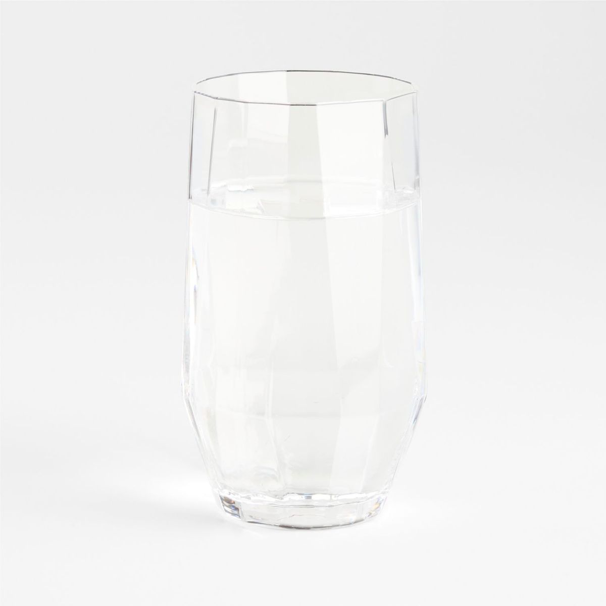 CRATE & BARREL - Vaso Alto Johnie Geo en Vidrio 650 ml
