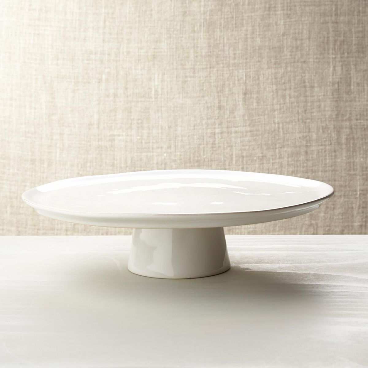 CRATE & BARREL - Pedestal Tortas Marin Grande Blanco