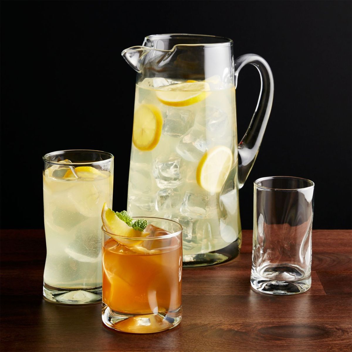 CRATE & BARREL - Jarra Impressions en Vidrio 2 L