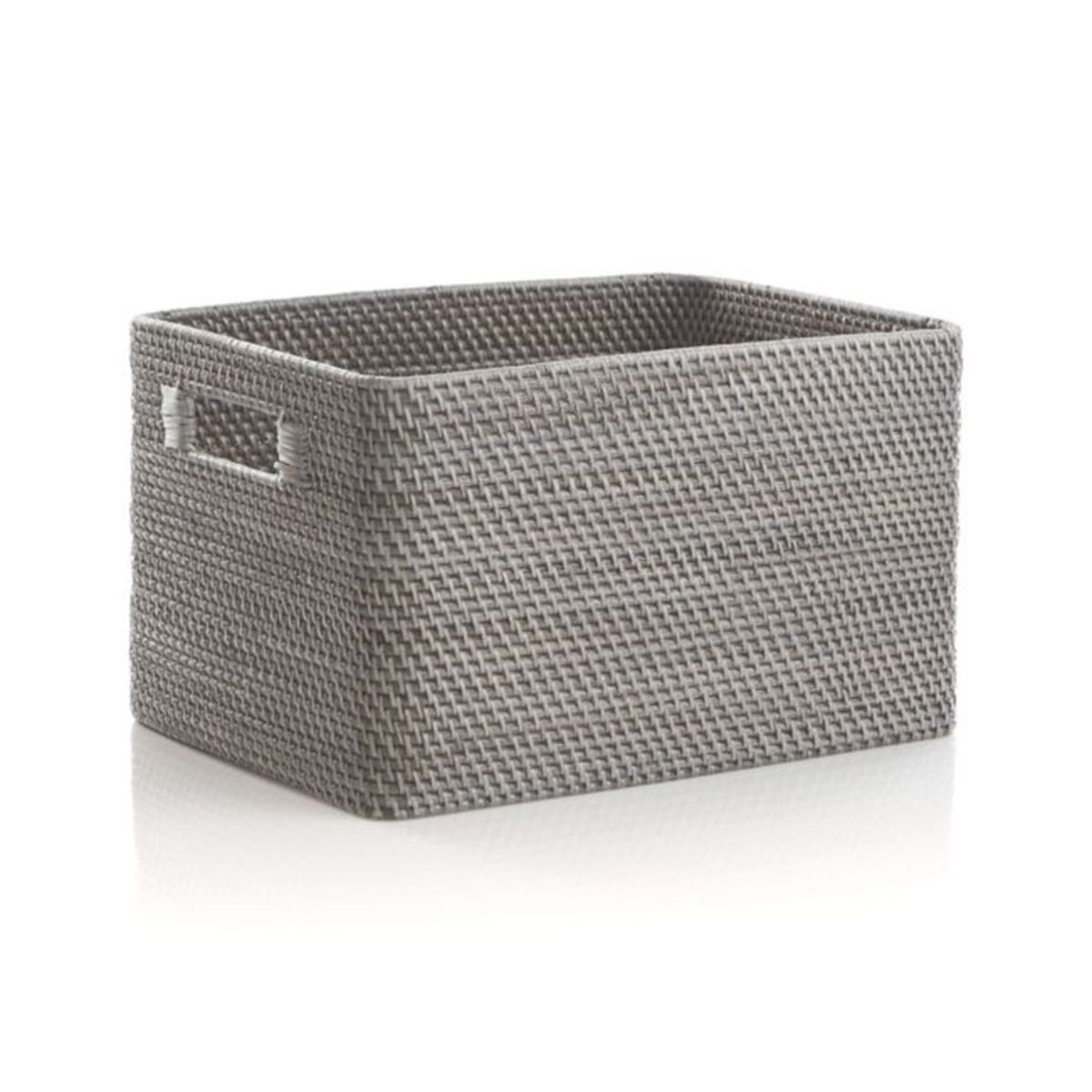 CRATE & BARREL - Canasta Sedona Gris 43 x 23 cm 