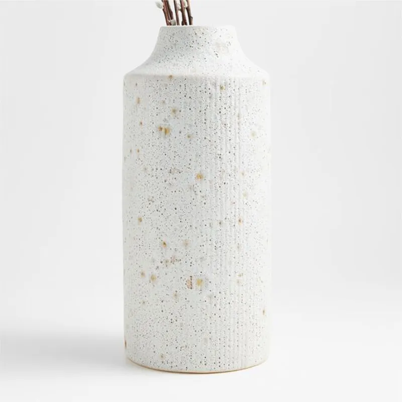 CRATE & BARREL - Florero Ema en Greda 48 cm x 22 cm 
