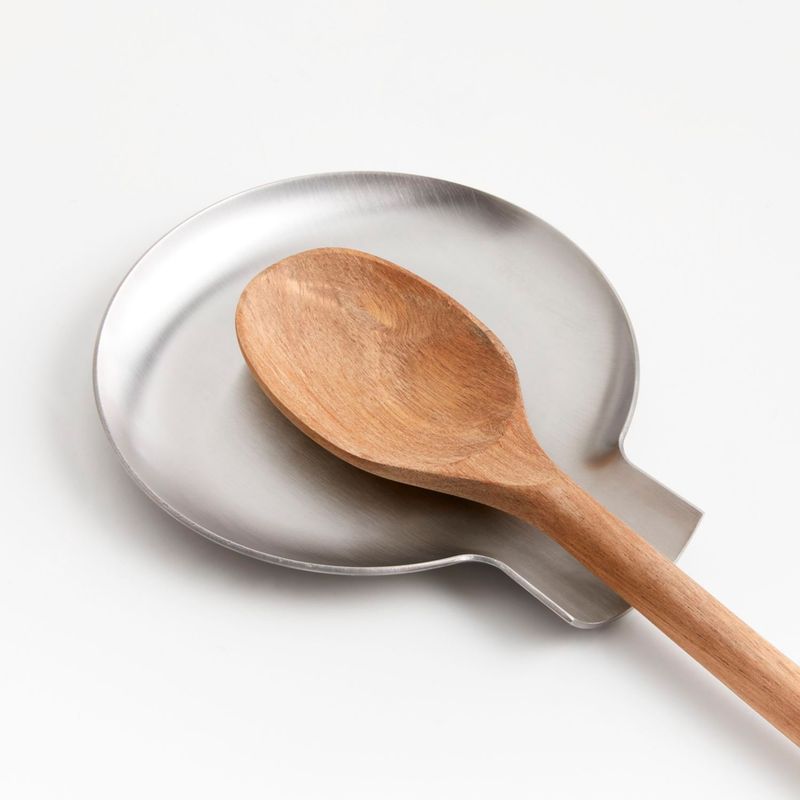 CRATE & BARREL - Apoya cucharas  en Acero inoxidable  