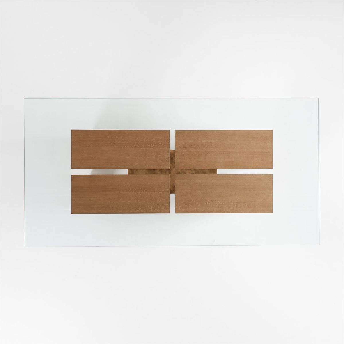 CRATE & BARREL - Top para Mesa de comedor Emma 6  puestos en Vidrio (No incluye Base para Mesa de comedor)