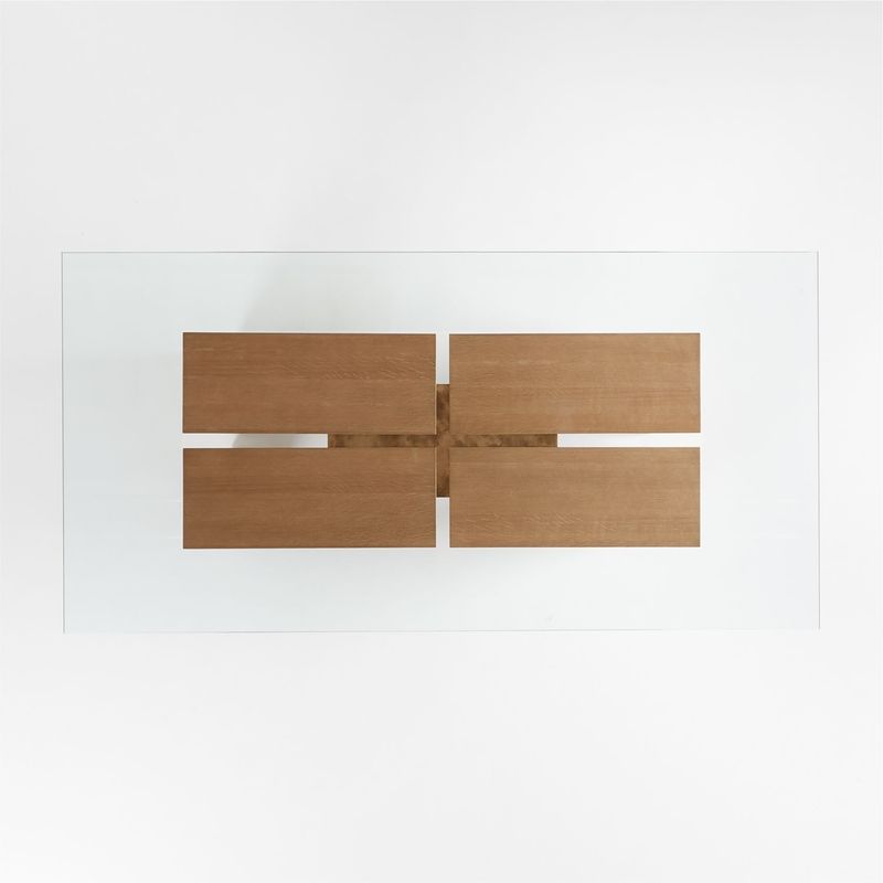 CRATE & BARREL - Top para Mesa de comedor Emma 6  puestos en Vidrio (No incluye Base para Mesa de comedor)