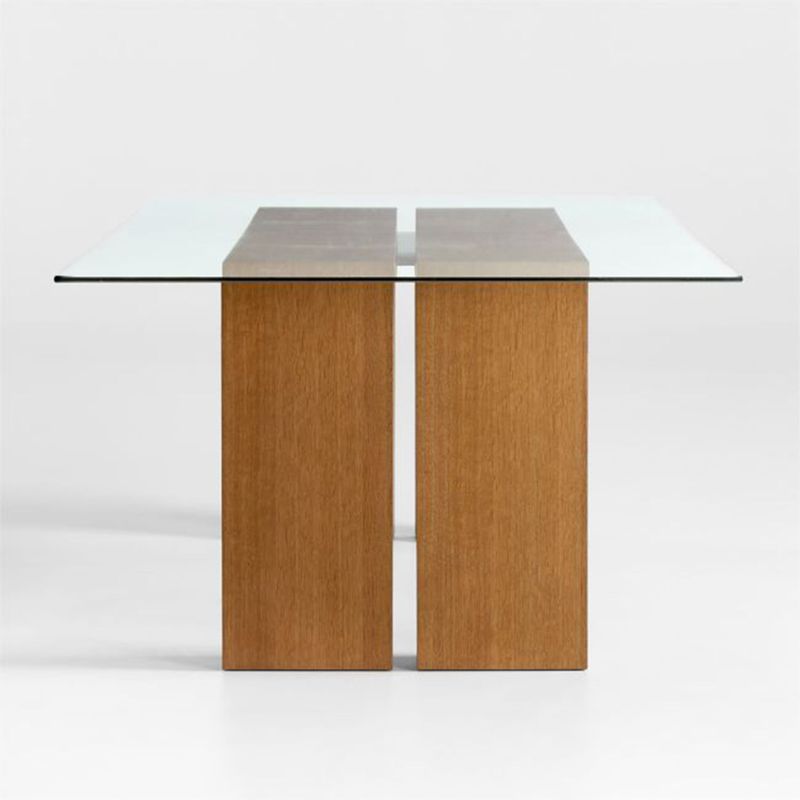 CRATE & BARREL - Base para Mesa de comedor Emma 6  puestos en Vidrio (No incluye Top para Mesa de comedor)