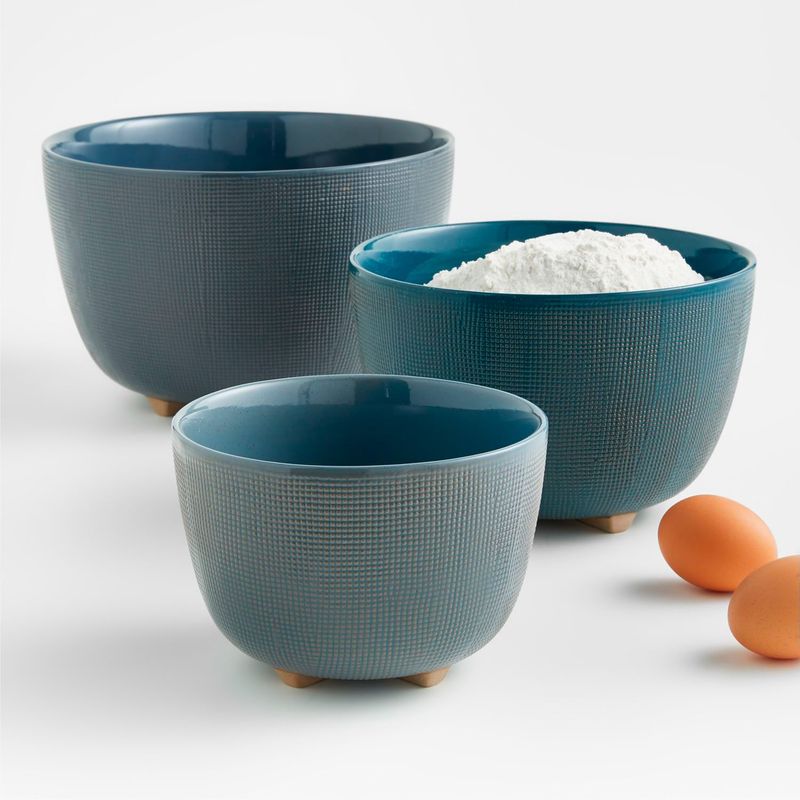 CRATE & BARREL - Bowl Ena Gres para Mezclar x3