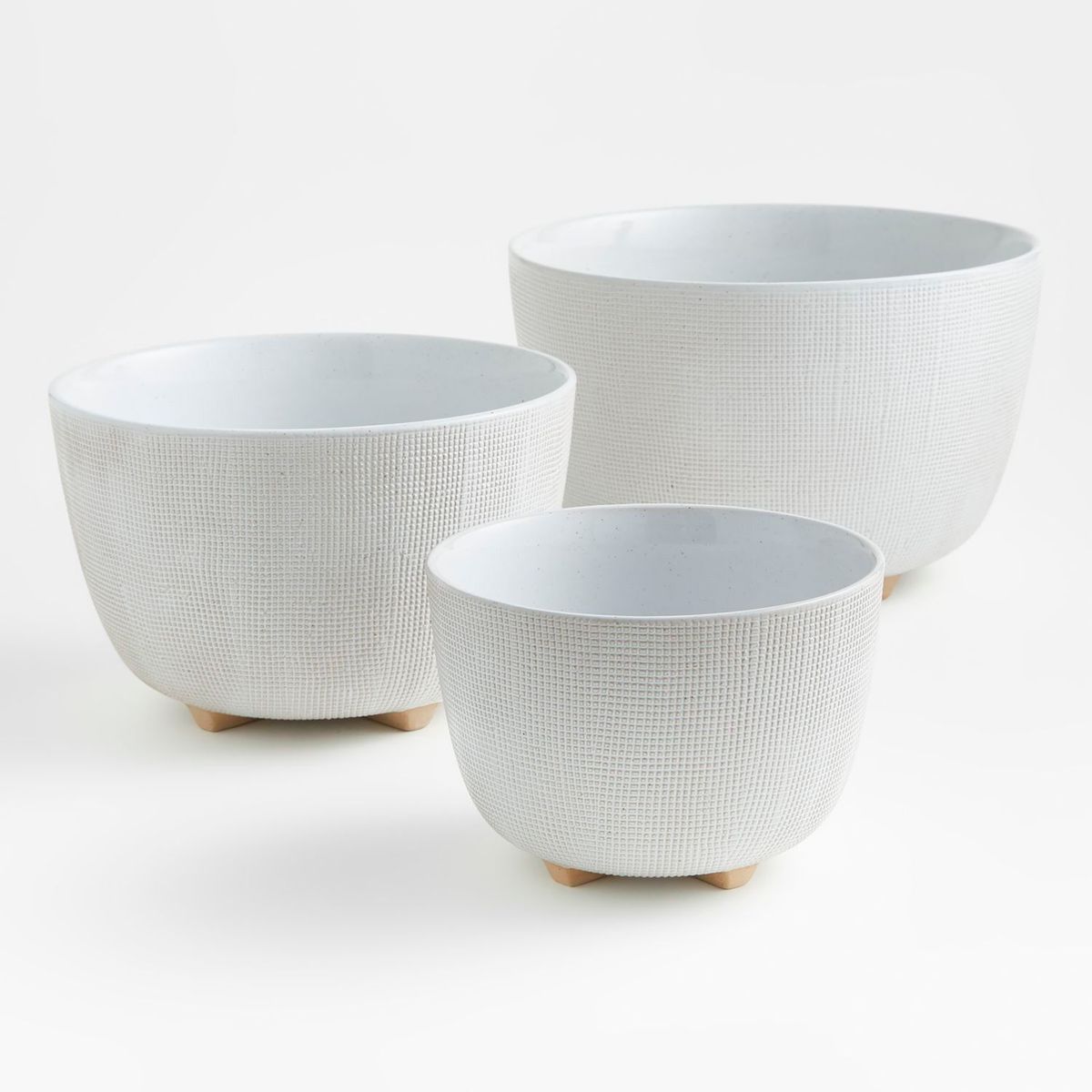 CRATE & BARREL - Bowl Ena Gres para Mezclar x3