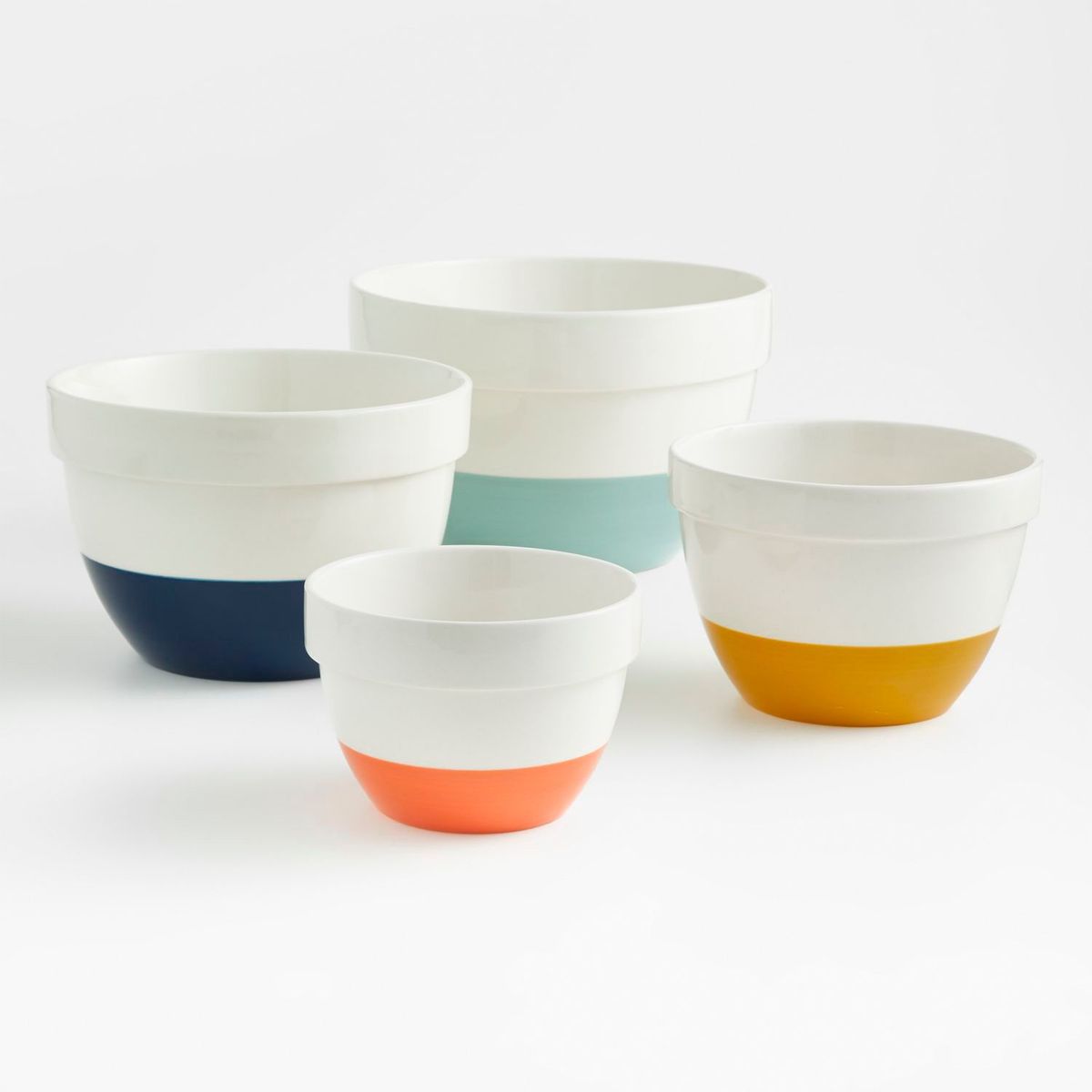 CRATE & BARREL - Bowls Maeve Gres para Mezclar x4