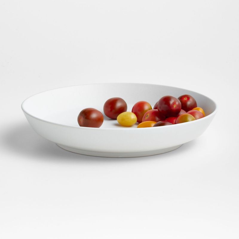 CRATE & BARREL - Bowl Gres Bajo Paige Blanco