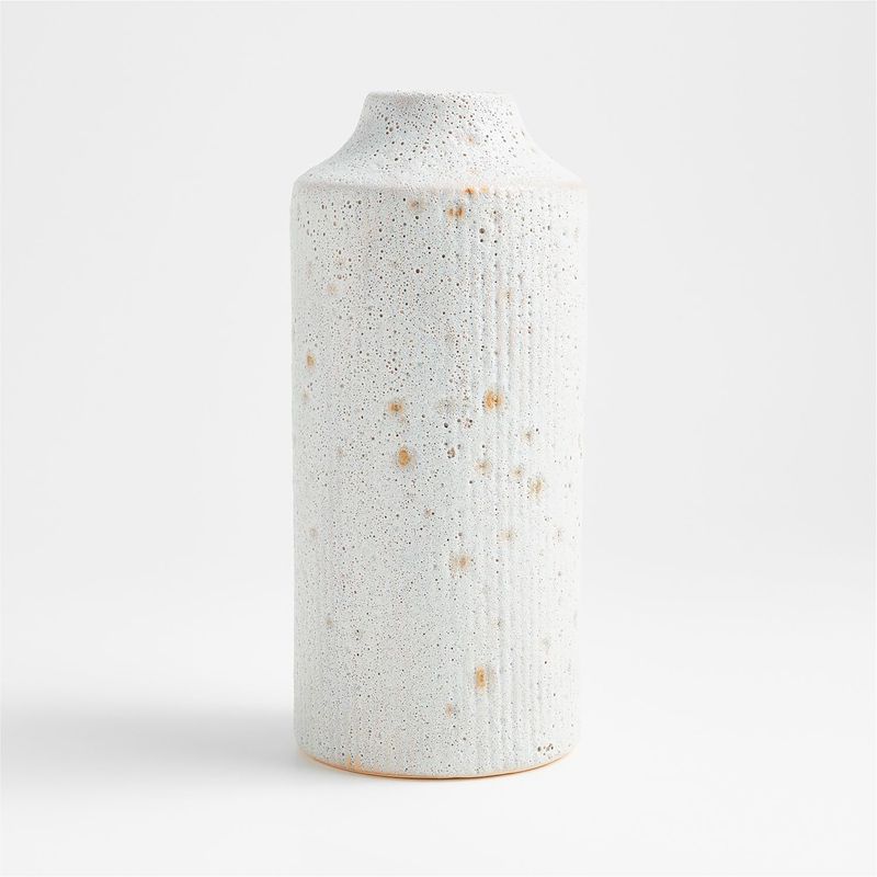 CRATE & BARREL - Jarrón Loza 32.3 x 14 cm