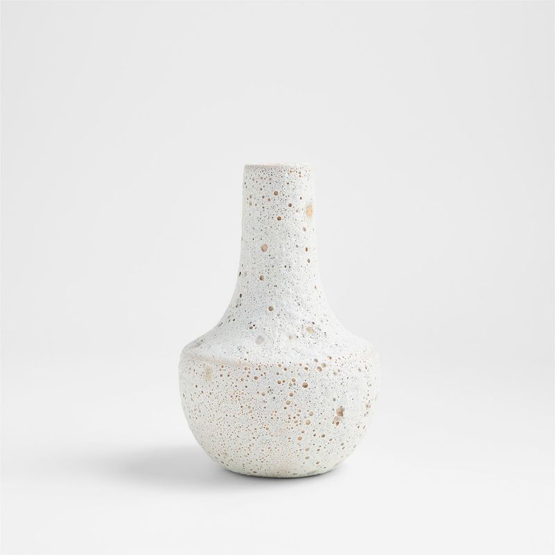 CRATE & BARREL - Florero Ema en Gres 20 cm x 13 cm 
