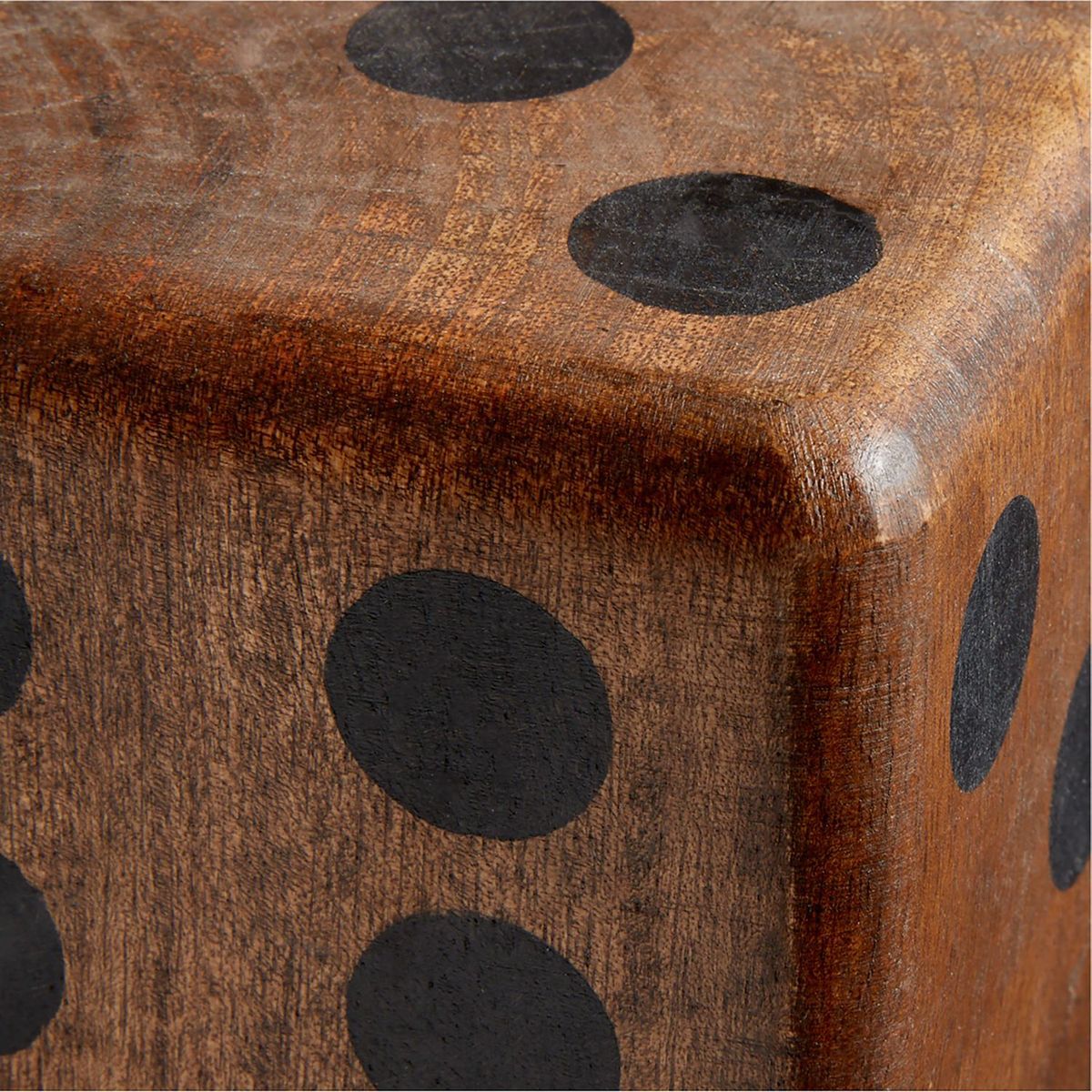 CRATE & BARREL - Adorno Dado en Madera mango 10 cm x 10 cm 