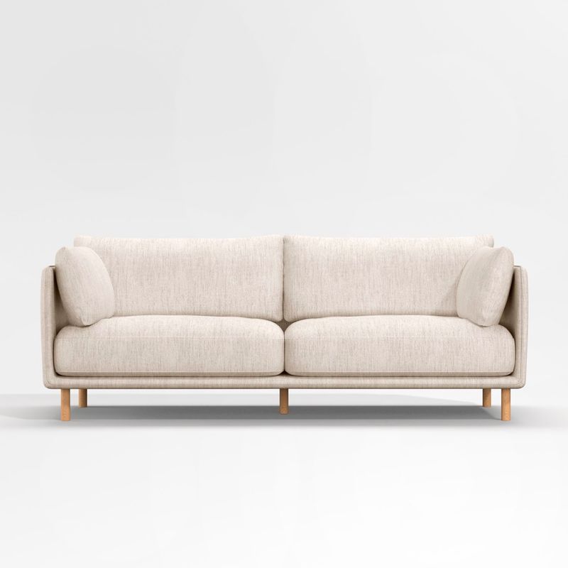 CRATE & BARREL - Sofá Wells 3 puestos Tela