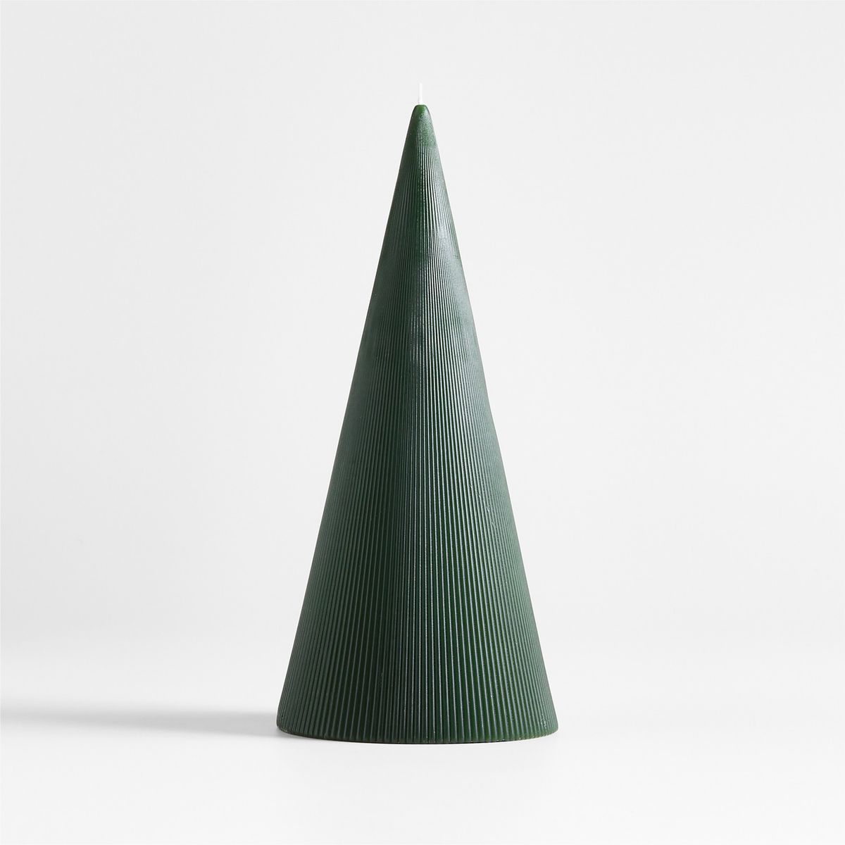 CRATE & BARREL - Vela árbol Navidad acanalada grande
