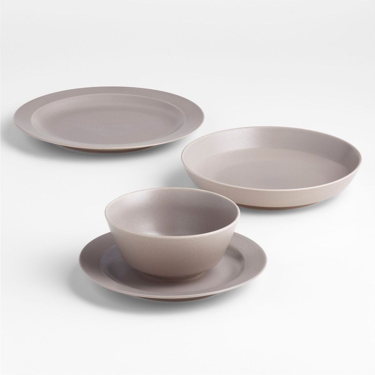 CRATE & BARREL - Plato Principal Paige en Gres Gris 28 cm