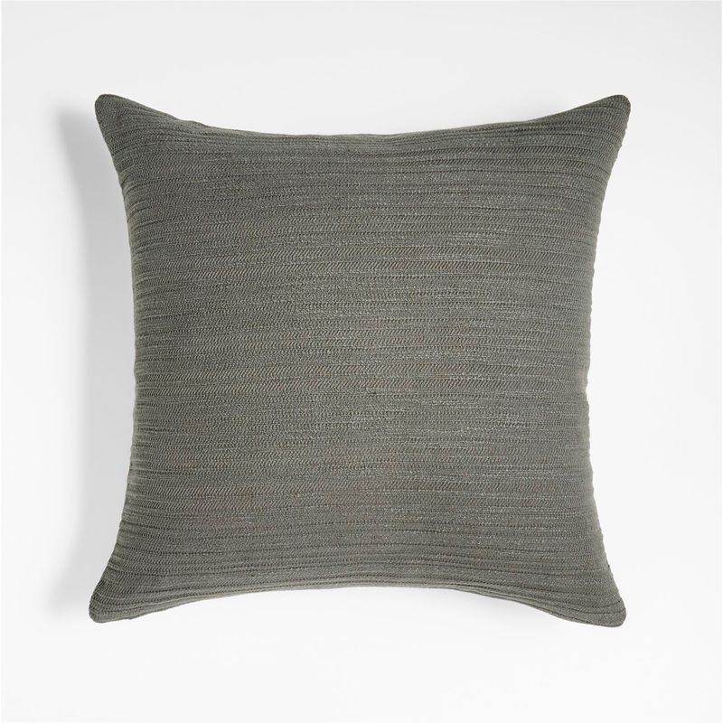 CRATE & BARREL - Funda de Cojín Correto Gris en Algodón 51 x 51 cm