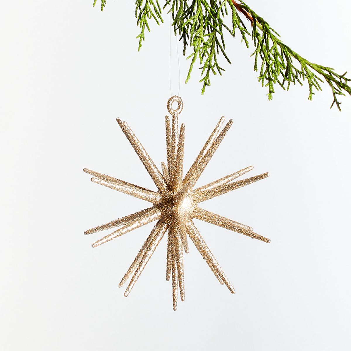 CRATE & BARREL - Adorno para árbol Glitter 3D Star en Plástico 10 cm x 10 cm