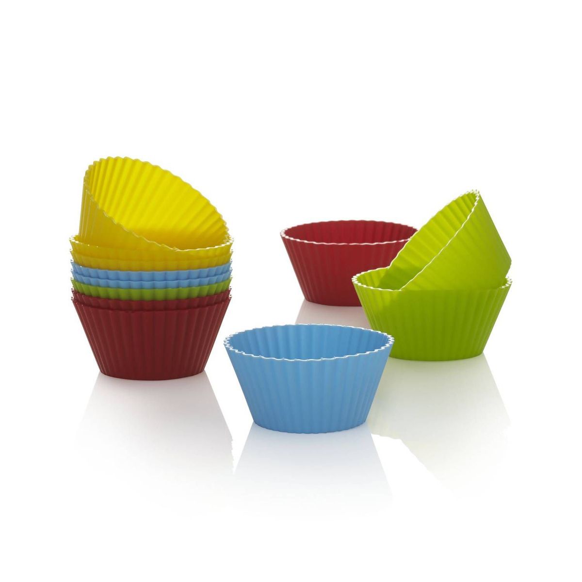 CRATE & BARREL - Moldes de Hornear en Silicona Set x 12