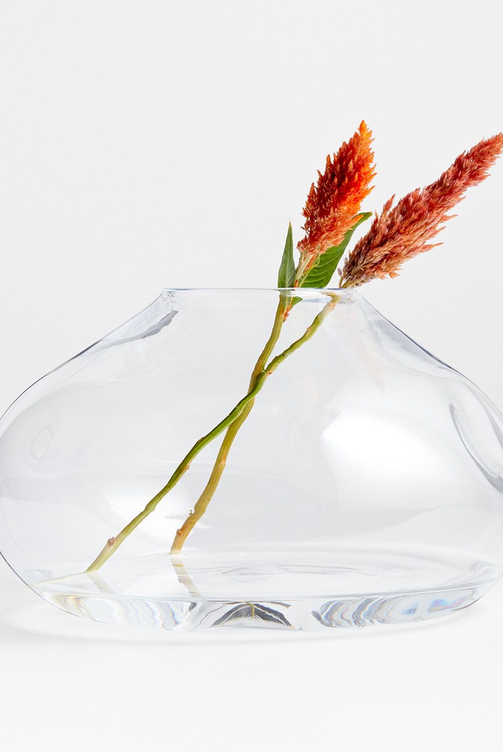 CRATE & BARREL - Florero Regen en Vidrio 20 cm x 33 cm 