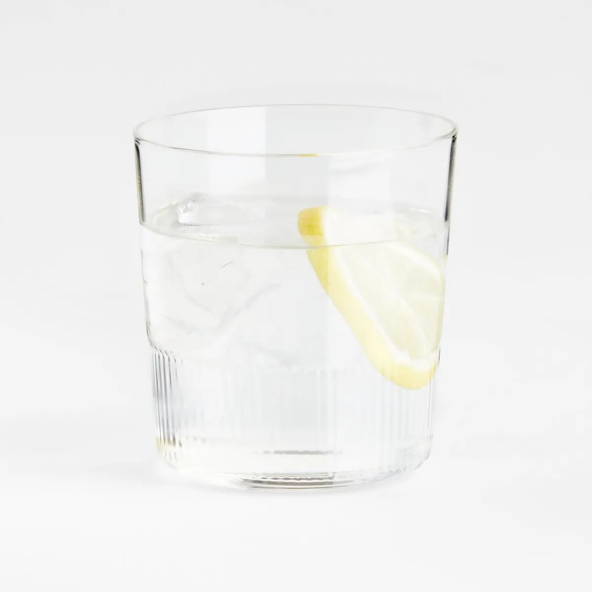 CRATE & BARREL - Vaso alto Mid-Ridged de Vidrio  12 oz
